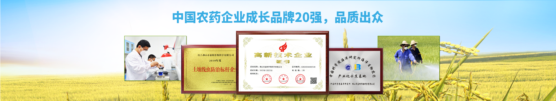 盈輝-中國農藥企業(yè)成長(cháng)品牌20強